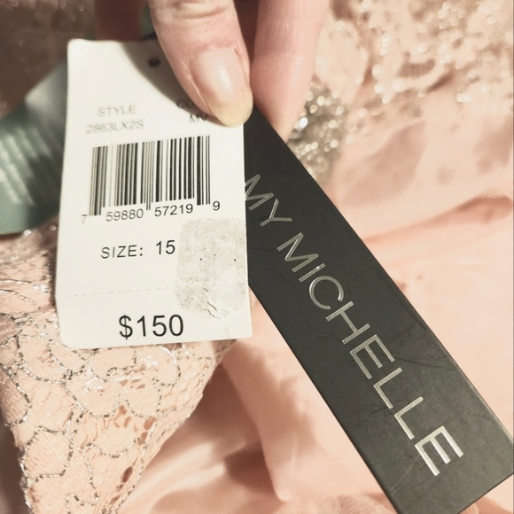 My Michelle Pink Strapless Dress - Picture 11 of 12